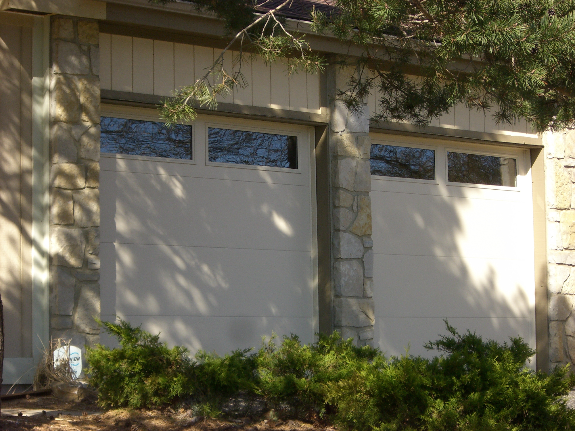 Flush Panel Garage Doors With Windows, Flush Panel Garage Door With Windows
