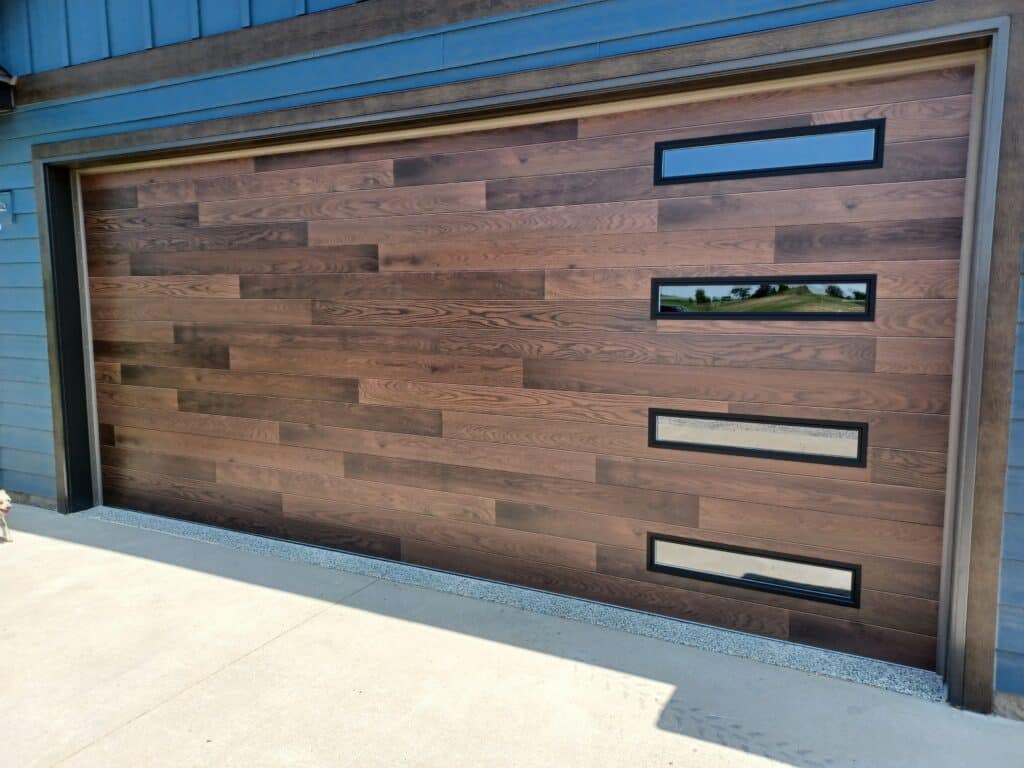 Clopay Modern Steel Plank Kona with Slim Windows