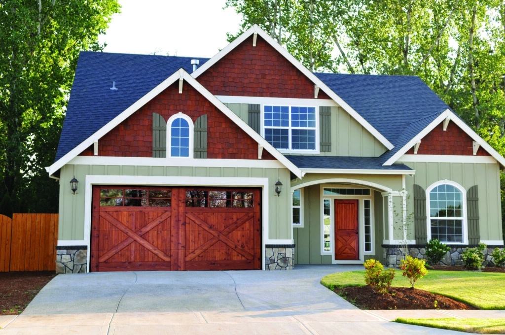 Great Northern Door Custom Design Stained Finish Wood Door