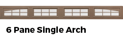 6 pane single arch