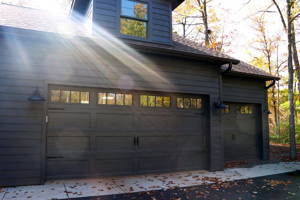 clopay bridgeport bd2eu custom color blast sw7076 with rec14 windows(2)